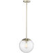 Avell 1 Light 11 inch Modern Gold Pendant Ceiling Light